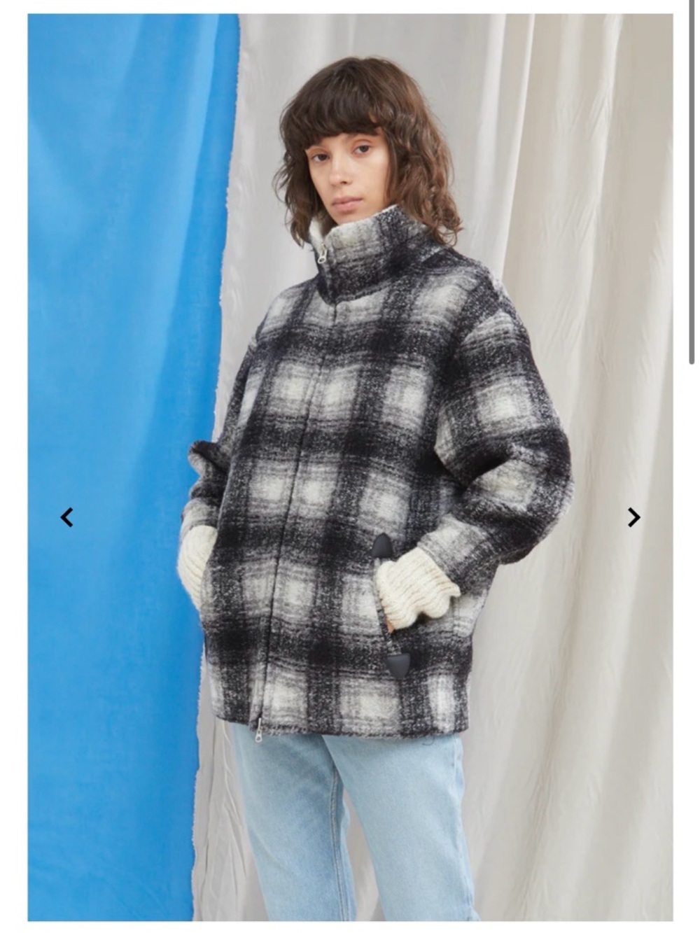 ISABEL MARANT รTOILE - Gimo Checked Wool Jacket in Black & White